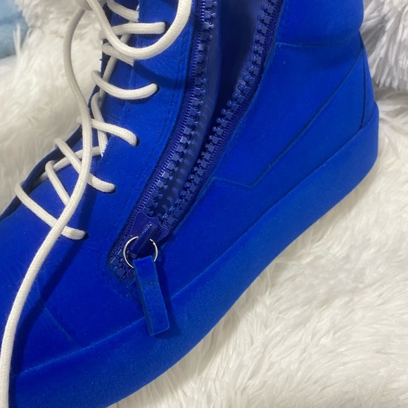 Giuseppe Zanotti Kriss Velvet Sneakers Blue - Picture 15 of 17